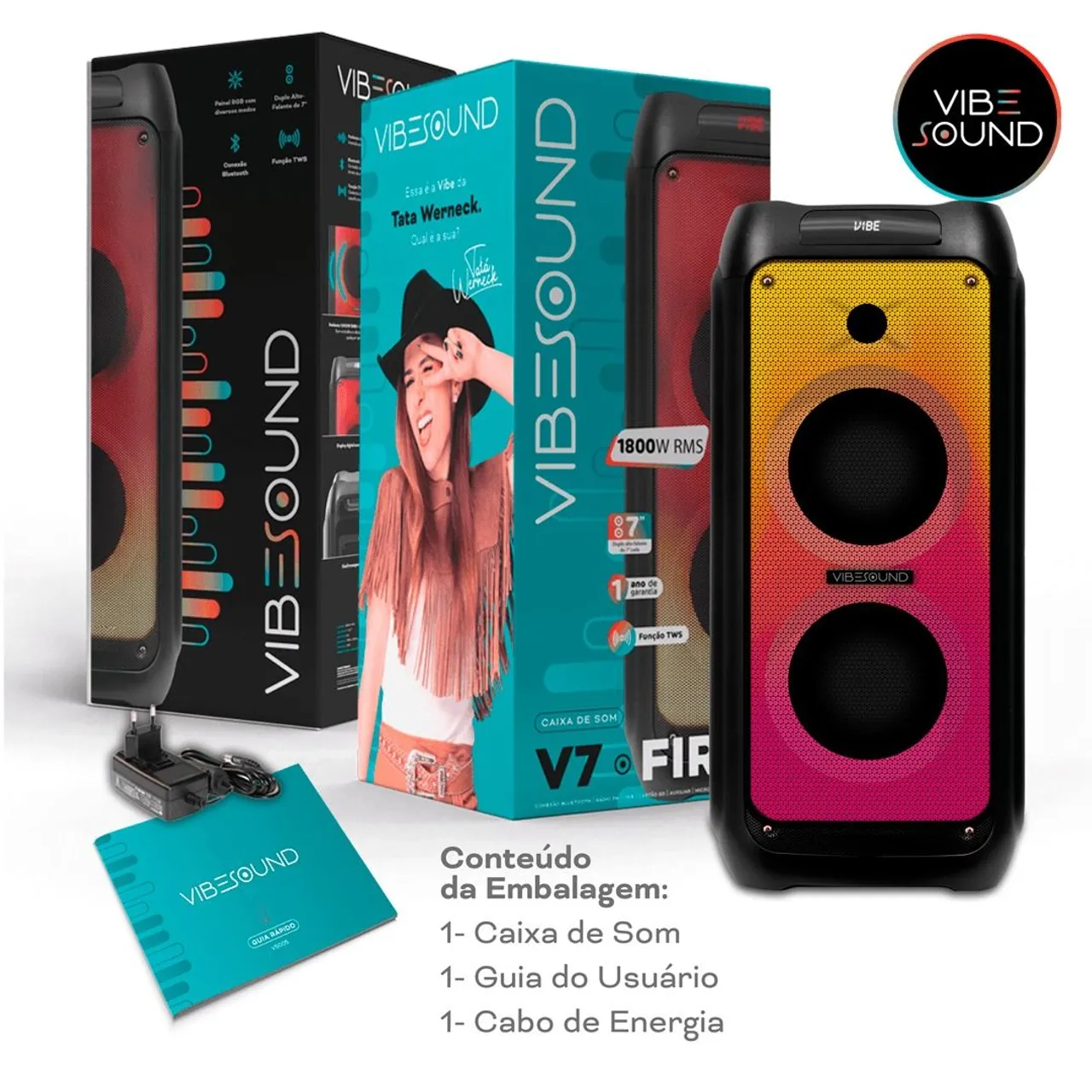 Caixa de Som VIBE V7 FIR 1800W RMS