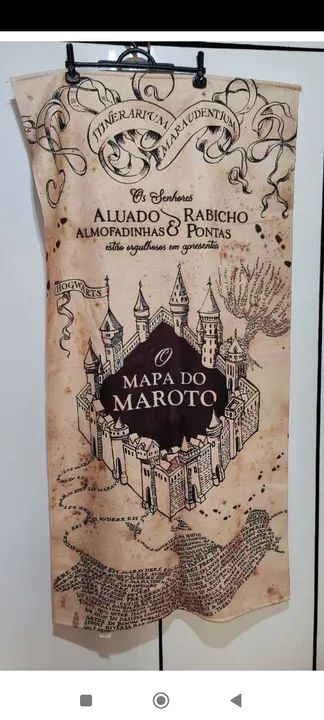 Toalha de Praia Mapa do Maroto - Harry Potter - Foto 3