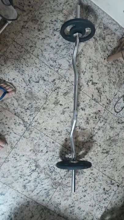 Barra W Maciça 1,20m 28mm + 2 Presilhas - Foto 3