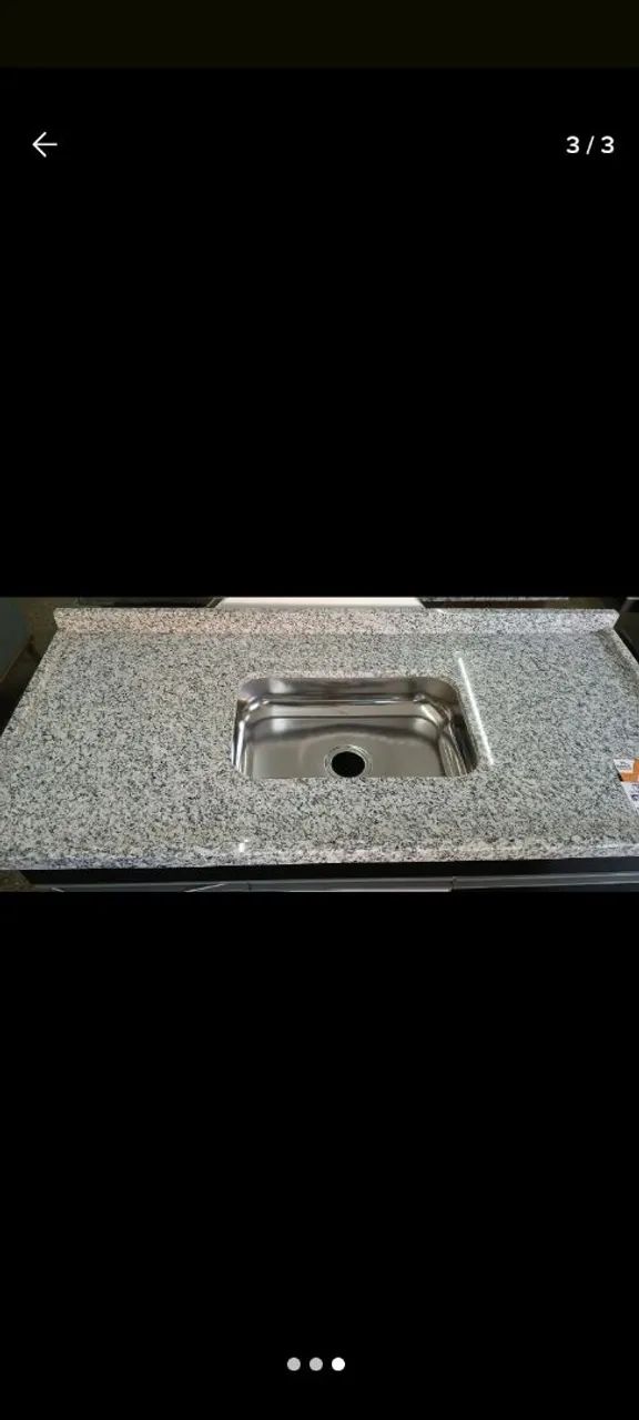 Cuba de aço inox com bancada de granito - Cubas e Pias - Francisco ...