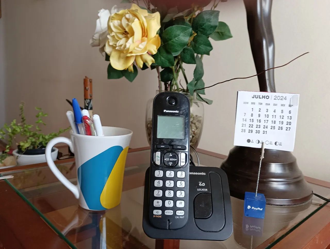 Telefone sem fio Panasonic com identificador de chamadas - Foto 3