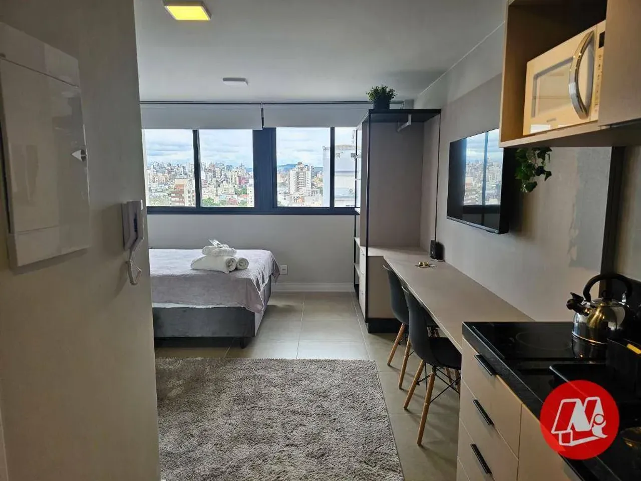 Studio Mobiliado para alugar com 25,53m², 1 Vaga no GO Rio Branco