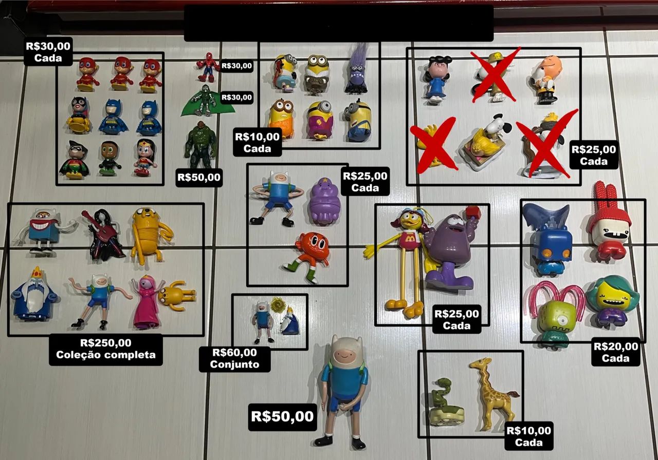 Colecionáveis diversos McDonald?s 
