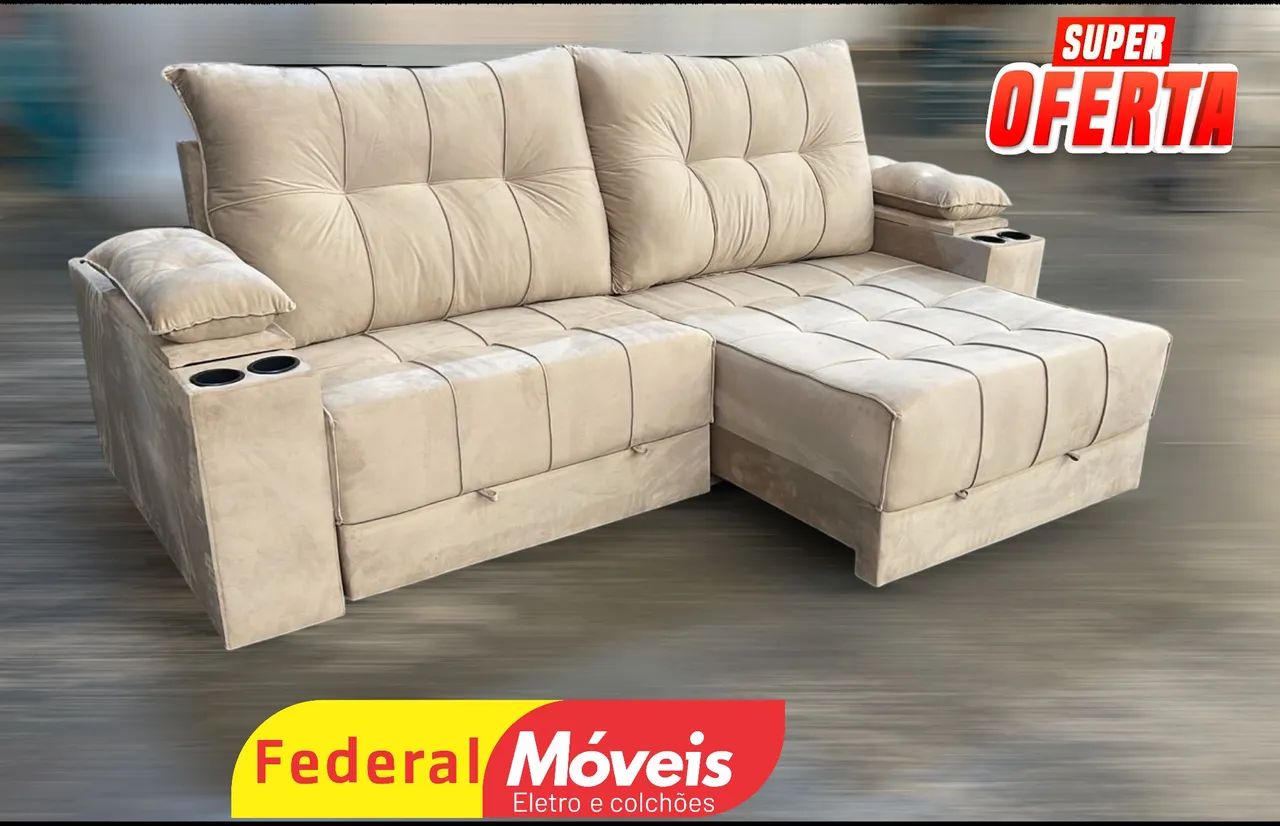 Sofá Retrátil e Reclinável 2,10m - Super Oferta!