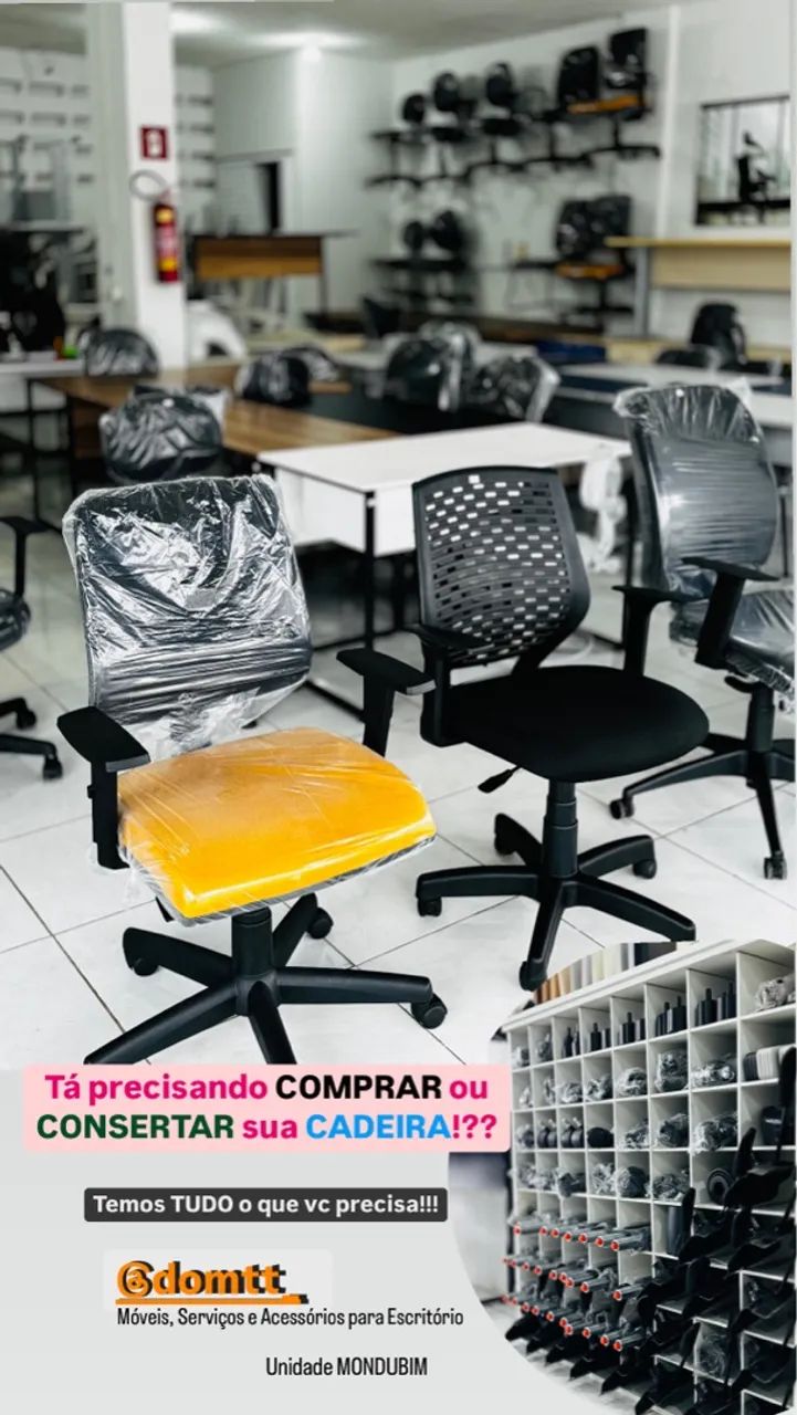Quer CONSERTAR ou COMPRAR sua CADEIRA de Escritório!?? Temos tudo o que vc precisa!