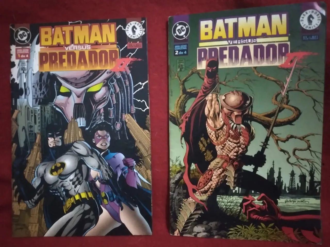 Batman vs. Predador II vols.1, 2.  (Abril).  1996<br>Minissérie (2/4) volumes.