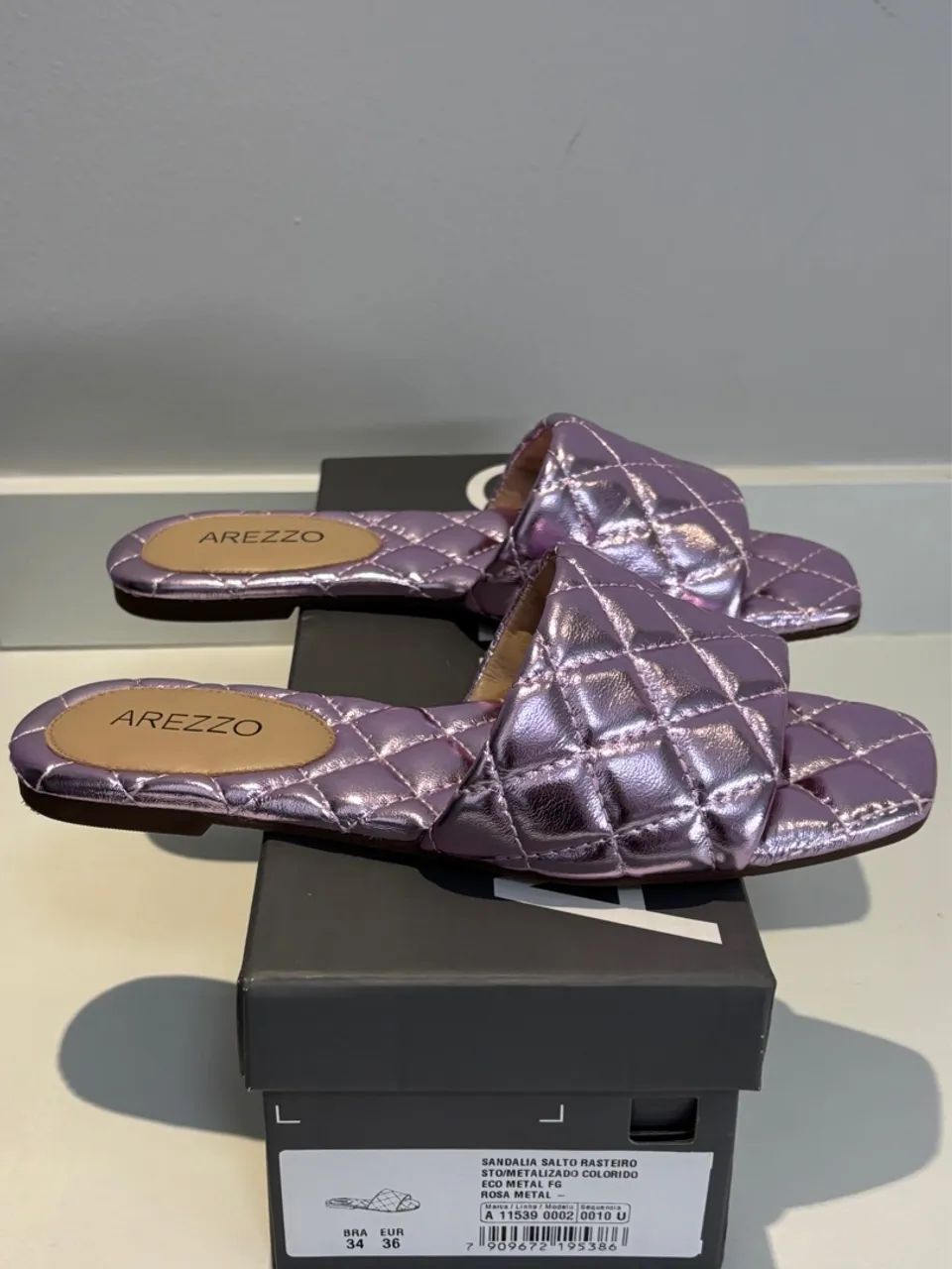 Rasteira rosa da Arezzo número 34 - Foto 2