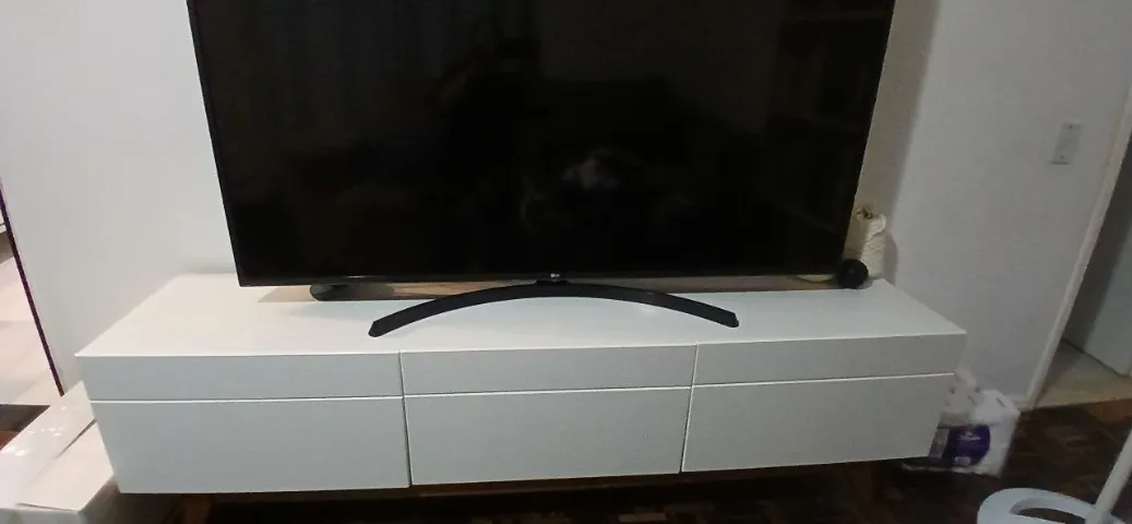 Rack Classic Branco 3 gavetas 180cm