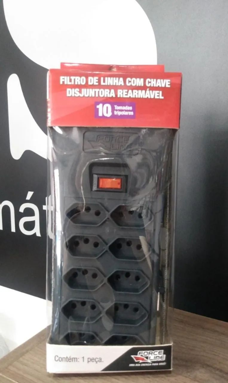 Filtro de Linha E Protetor com DPS 10 Tomadas Force Line Bivolt