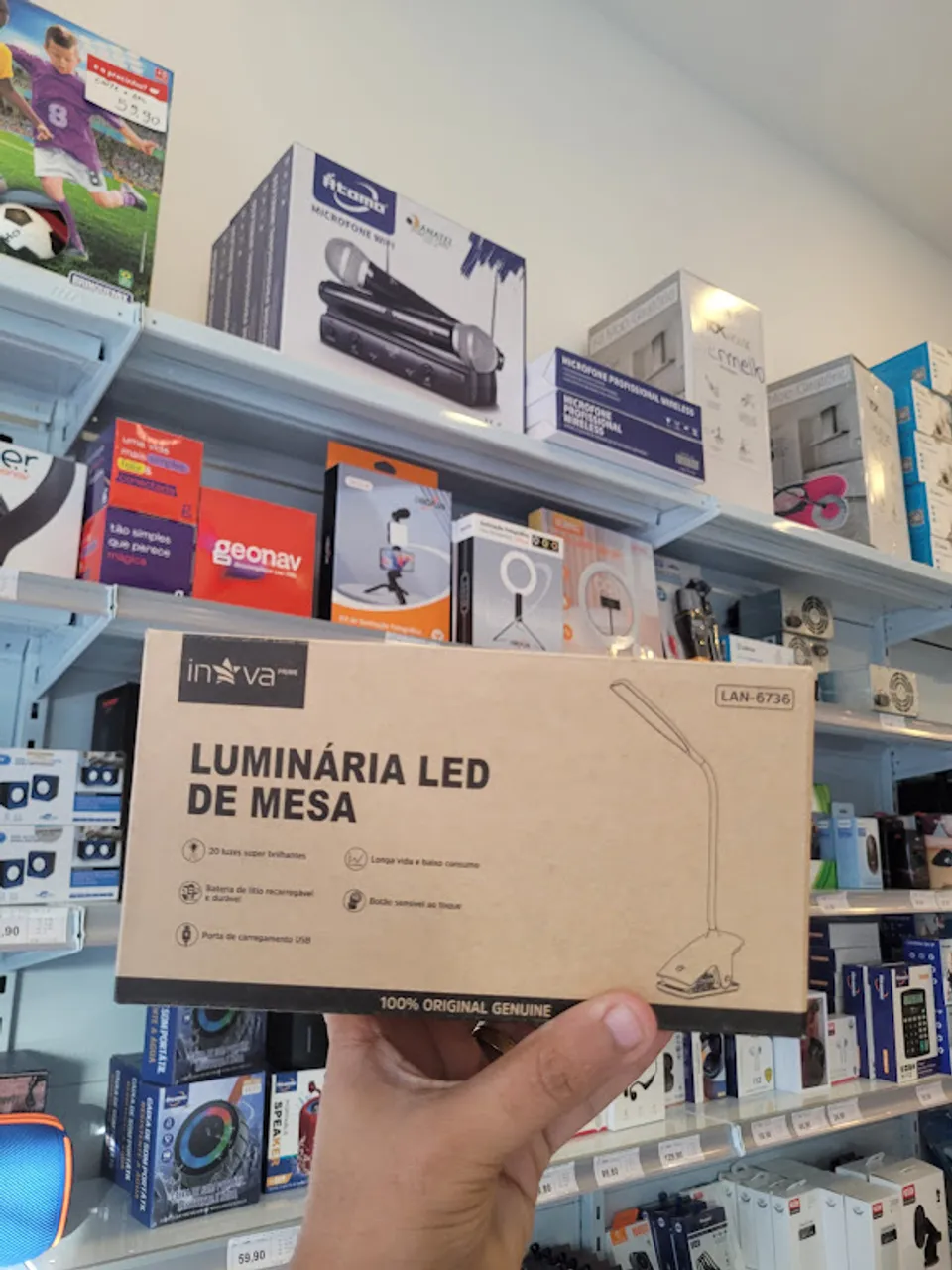 Luminária Led de Mesa clip lan6736