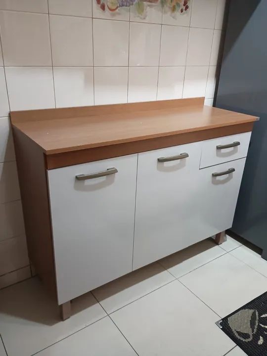 Balcão de Cozinha Branco 120cm - Foto 3