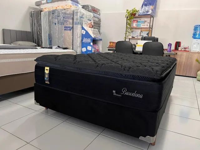 Cama Box Casal Molas Ensacadas Pillow Top Macio Marca Hellen Peça Nova! - Foto 3