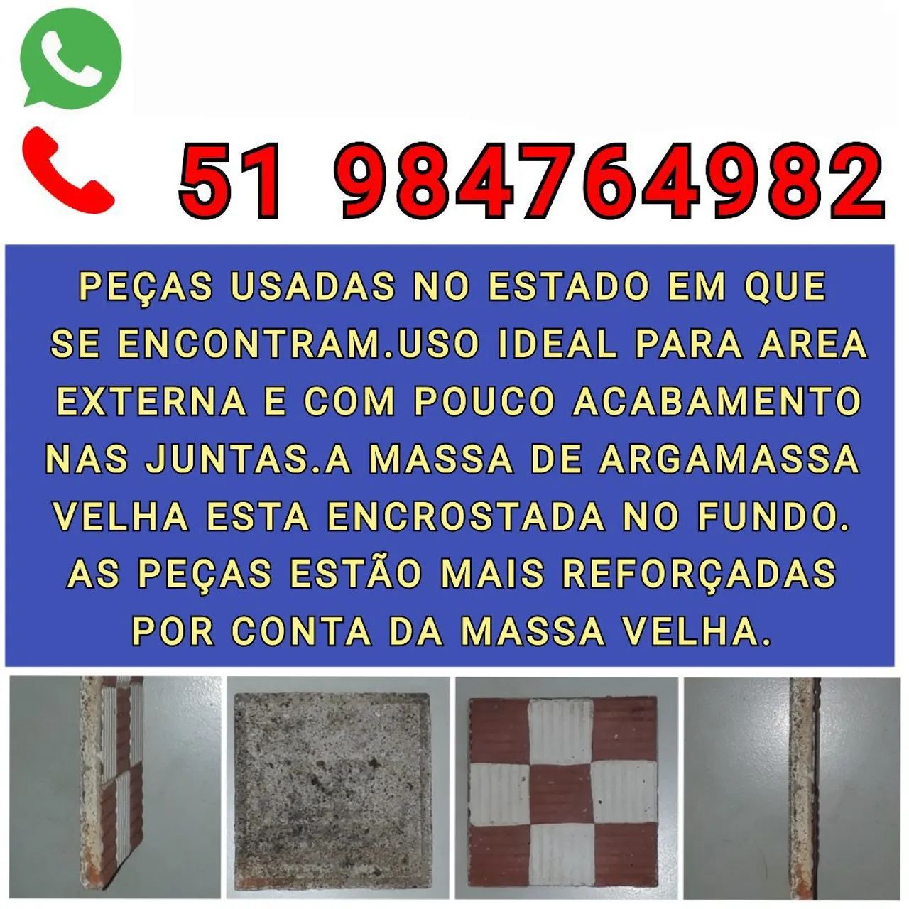 70 M2 (1800 PÇS) LADRILHO HIDRÁULICO PARA PISO USADO ANTIGO COM MAIS DE 80 ANOS 20 X 20  - Foto 4