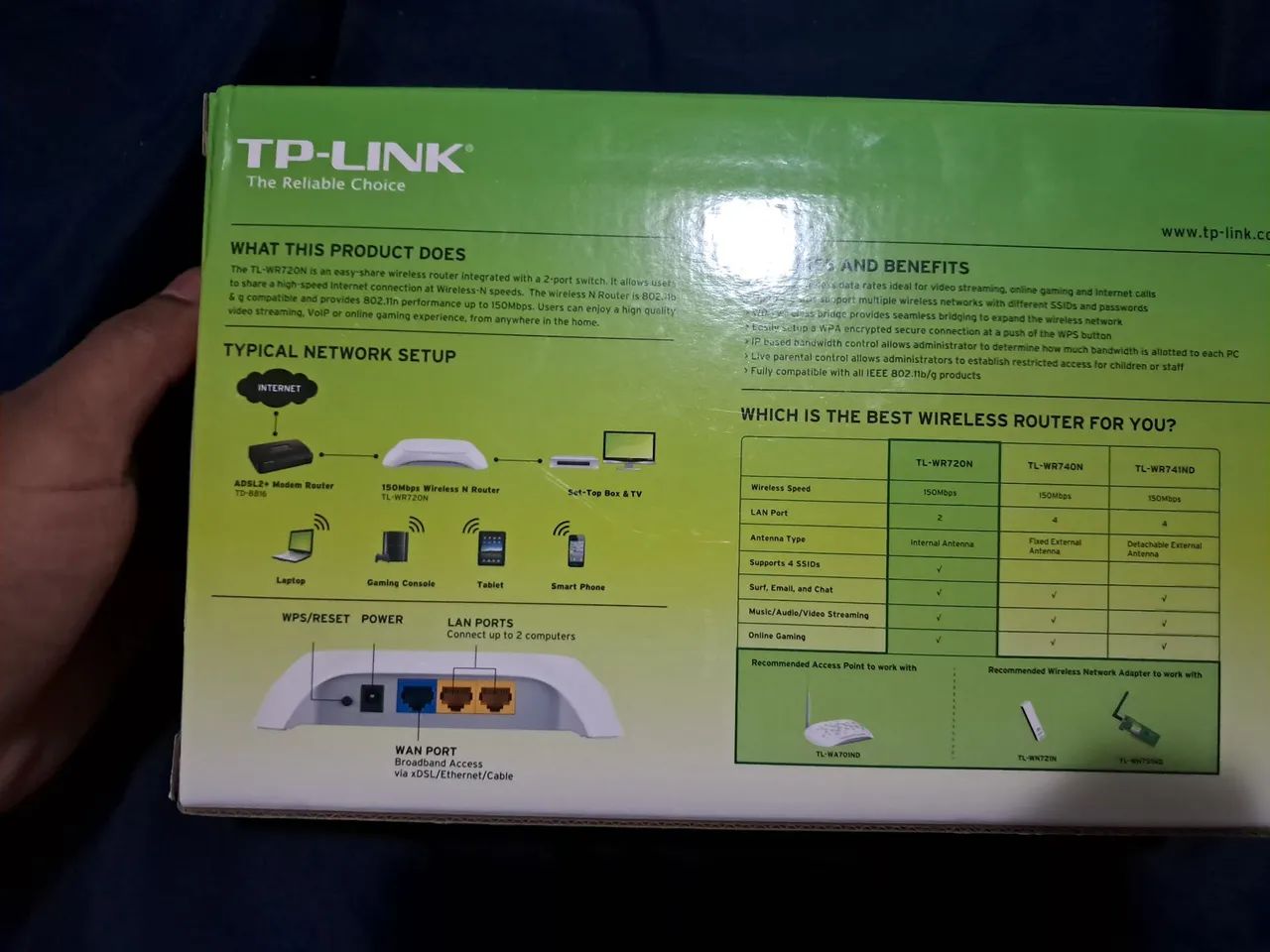 Roteador Wireless TP-LINK TL-WR720N 150Mbps N - Foto 2