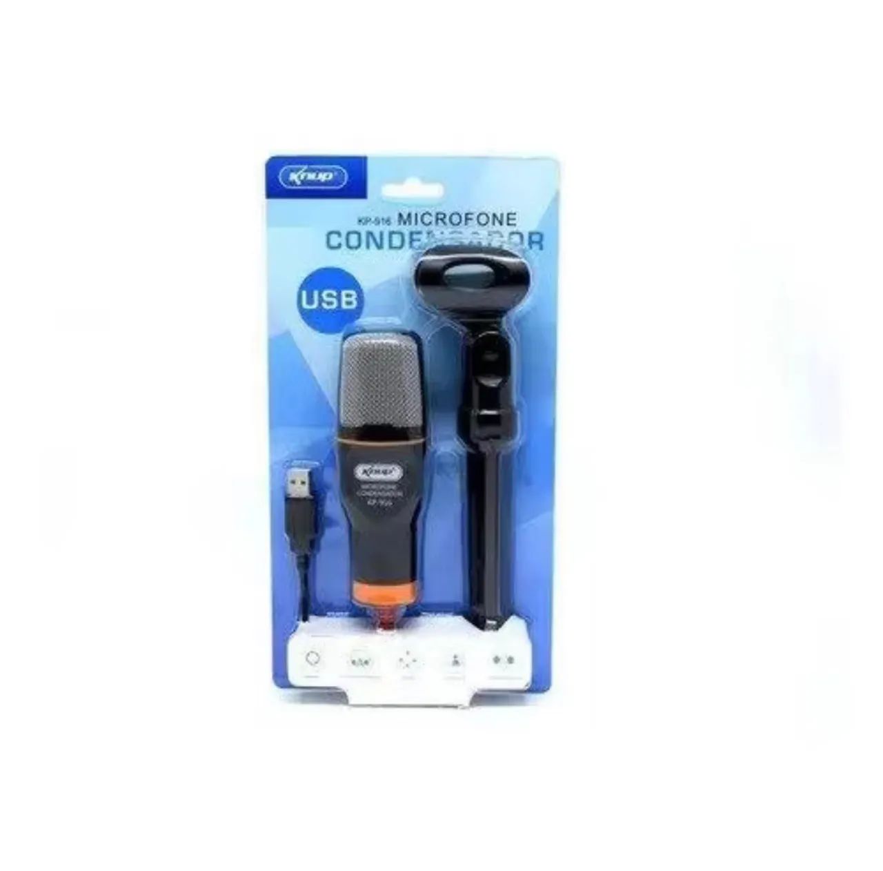 Microfone Condensador KP-916 Knup USB - Foto 4