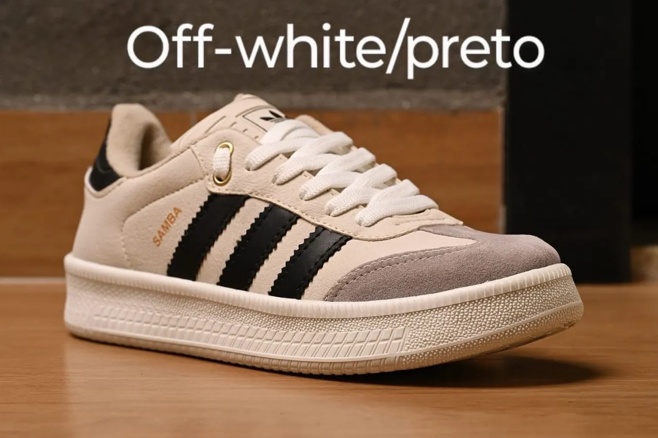Tênis Adidas Samba Off-White/Preto