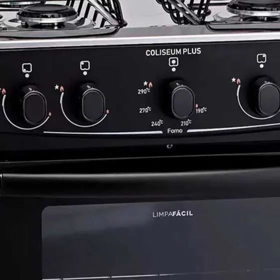 Fogão Atlas Coliseum Plus 4 Bocas Acendimento Manual Mesa de Inox Forno 50L - Foto 3