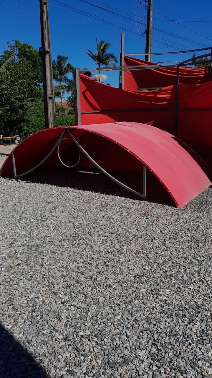Vendo toldo para túnel tipo meia lua - Vários tamanhos.