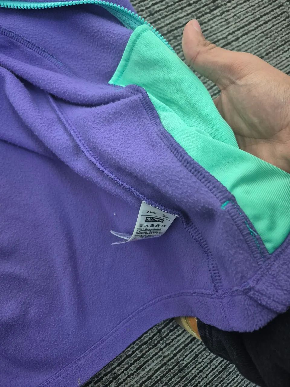 Fleece Quechua Azul e Roxo - Foto 4