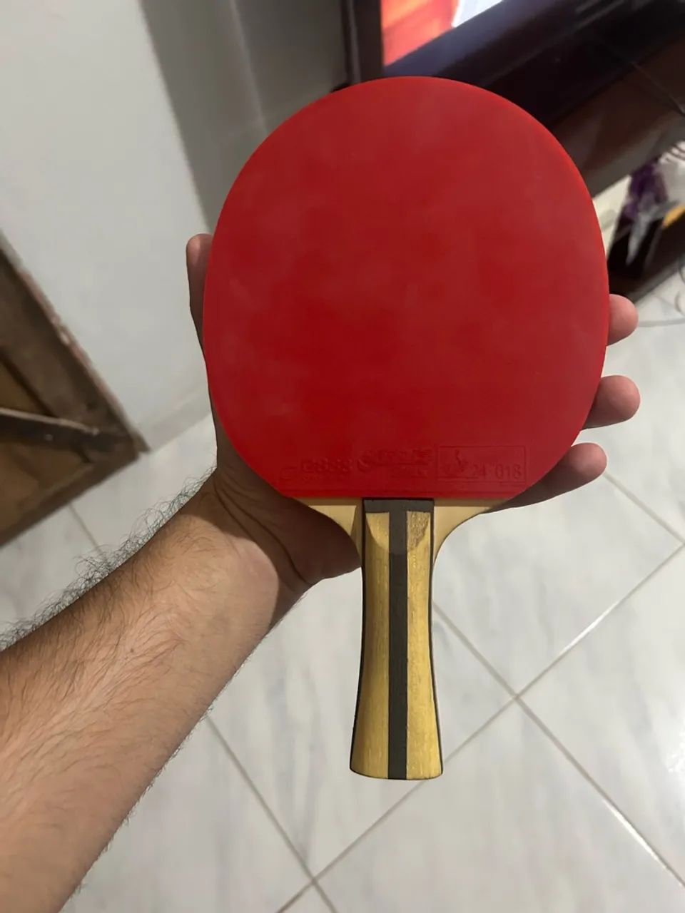Raquete de tênis de mesa DHS 4002 acompanha capa protetora - Foto 4