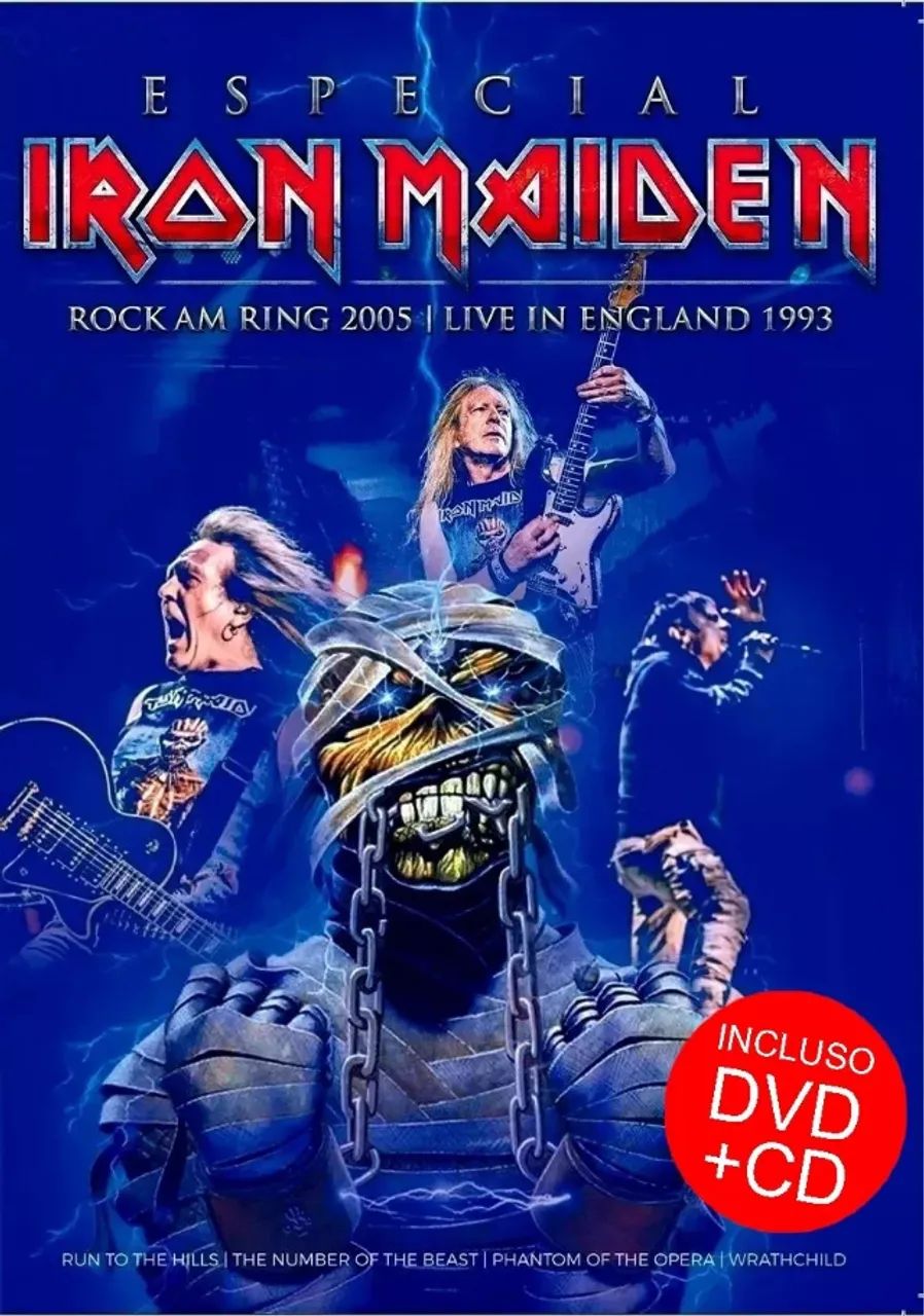 Dvd + Cd IRON MAIDEN - ROCK RING + ENGLAND Br OrigInal - L A C R A D O