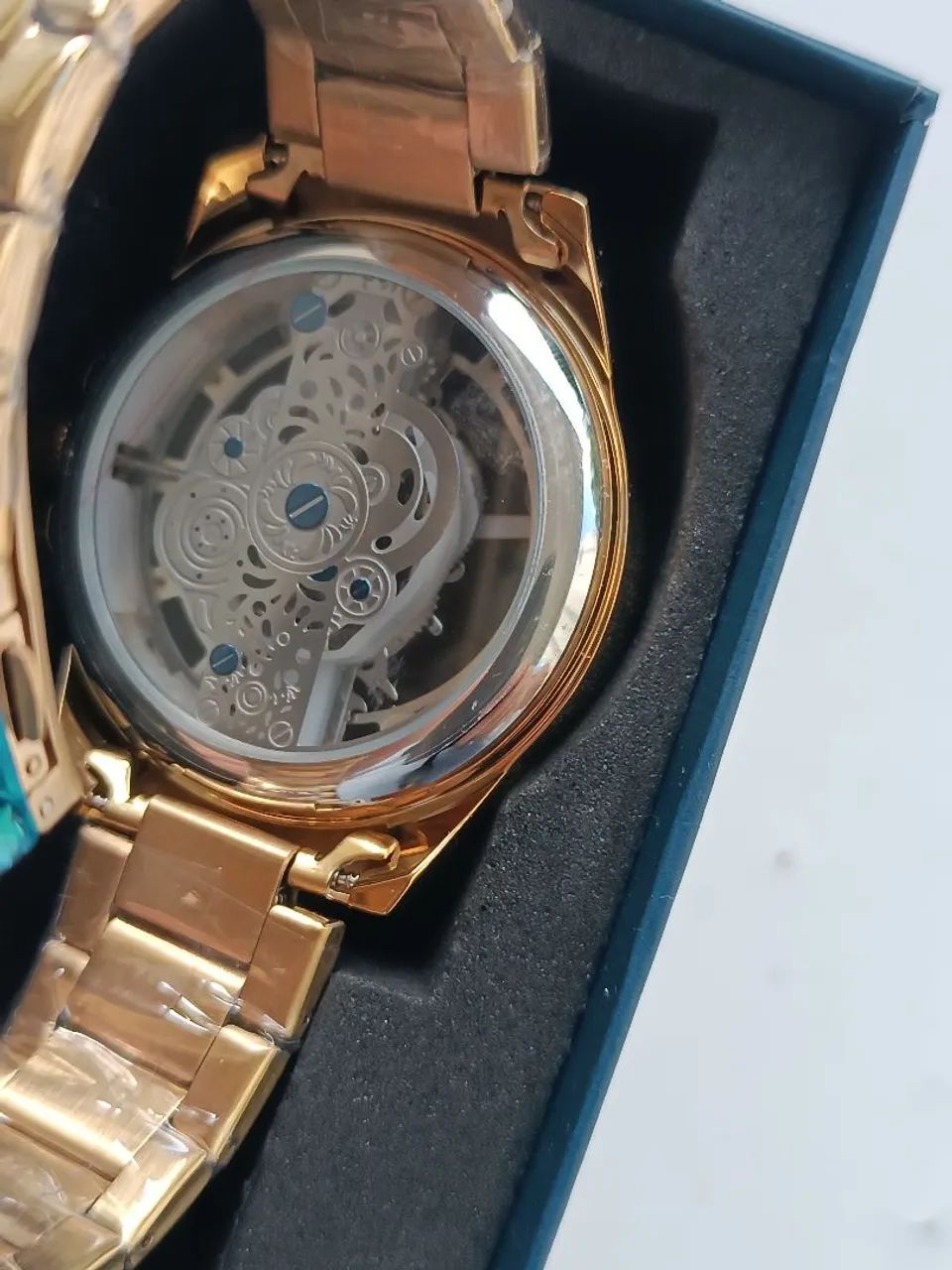 Relógio Importado LIGE Esqueleto Gold Novo Entrega Grátis  - Foto 3