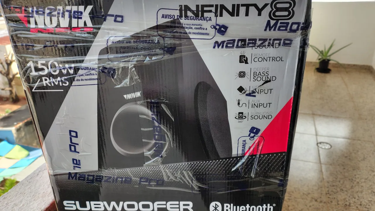 Subwoofer Novik Pro Infinity 8 Magazine - 150W RMS - Bluetooth