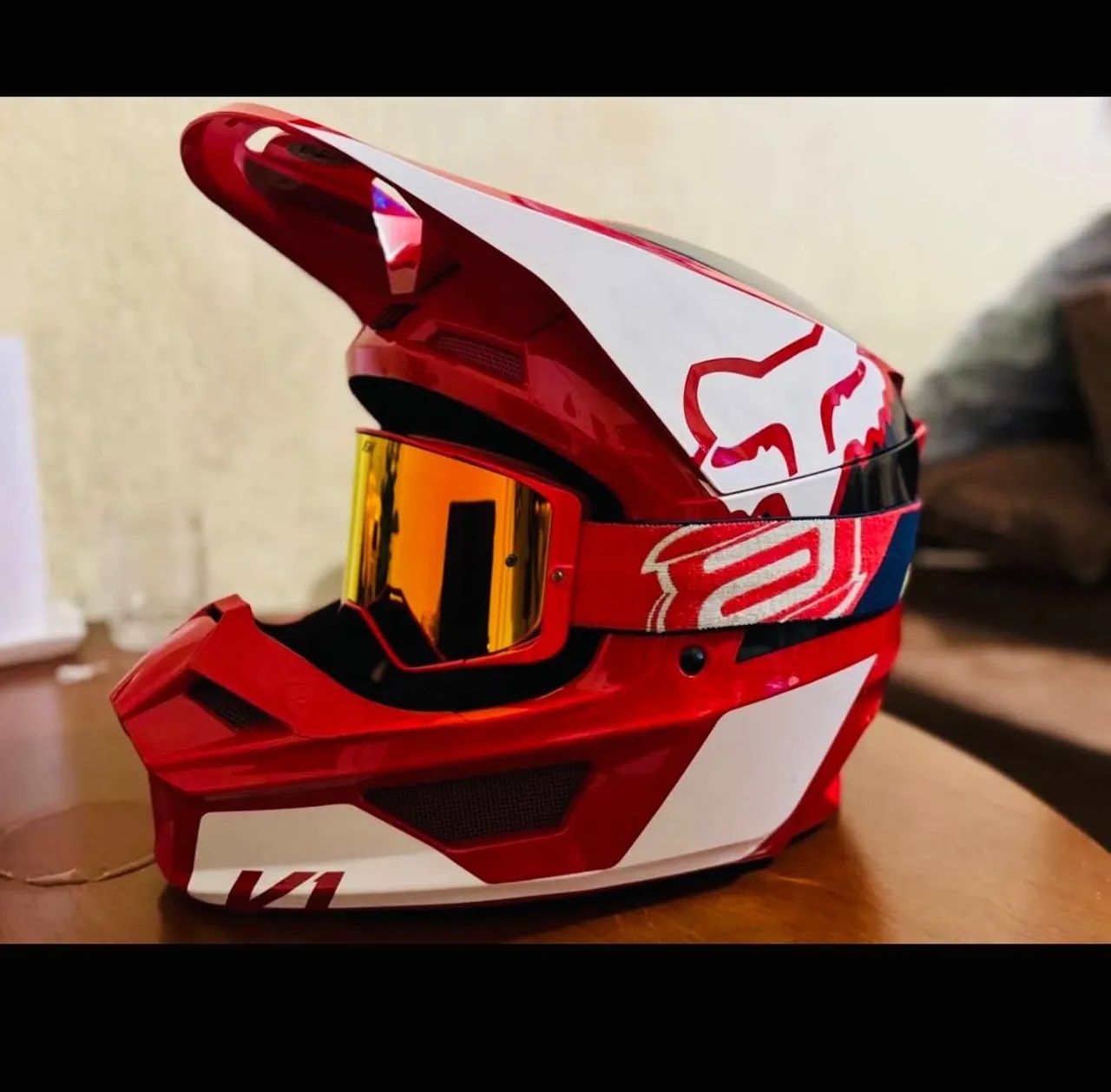 Capacete Fox V1 - Vermelho N° 60 - Foto 4