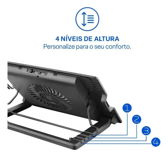 Base/cooler Para Notebook Ac166 Ventilador Multi - Foto 2