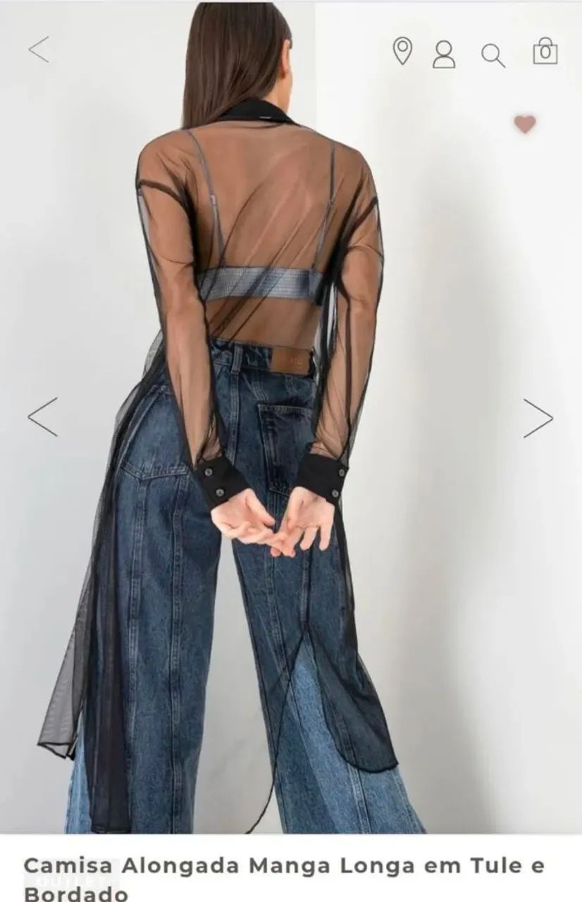 CAMISA LONGA PRETA LINDA - Foto 4