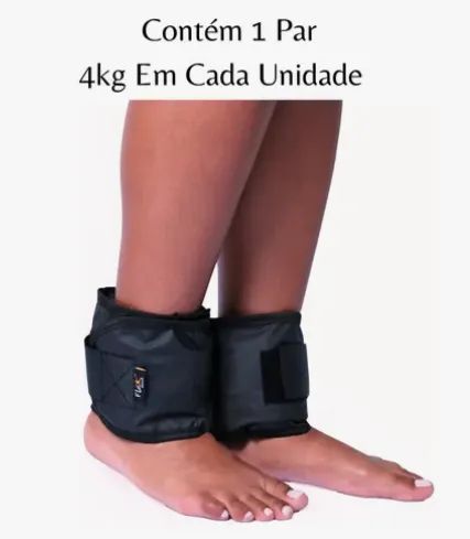 Par de Caneleiras De Peso com 4kg Tornozeleira Academia Fitness Exercício z1020 - Foto 2