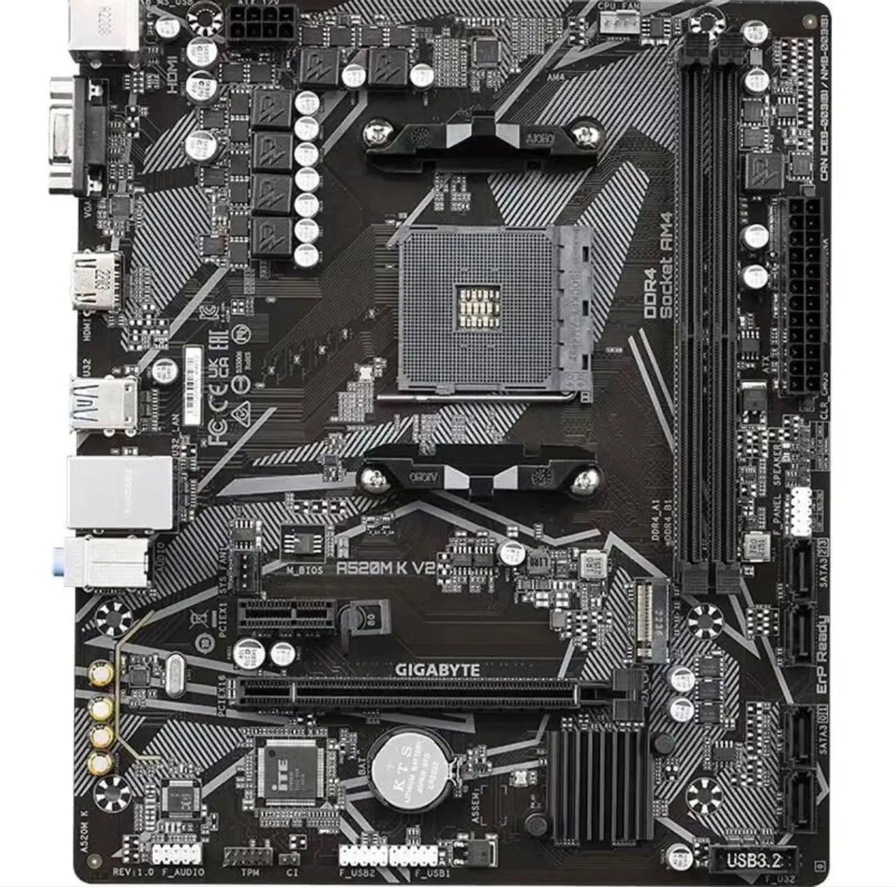 Placa-Mãe Gigabyte A520M K V2 - AM4 - Foto 4