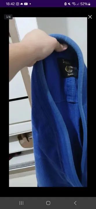Kimono de Jiu-Jitsu Azul - Tamanho M - Foto 3
