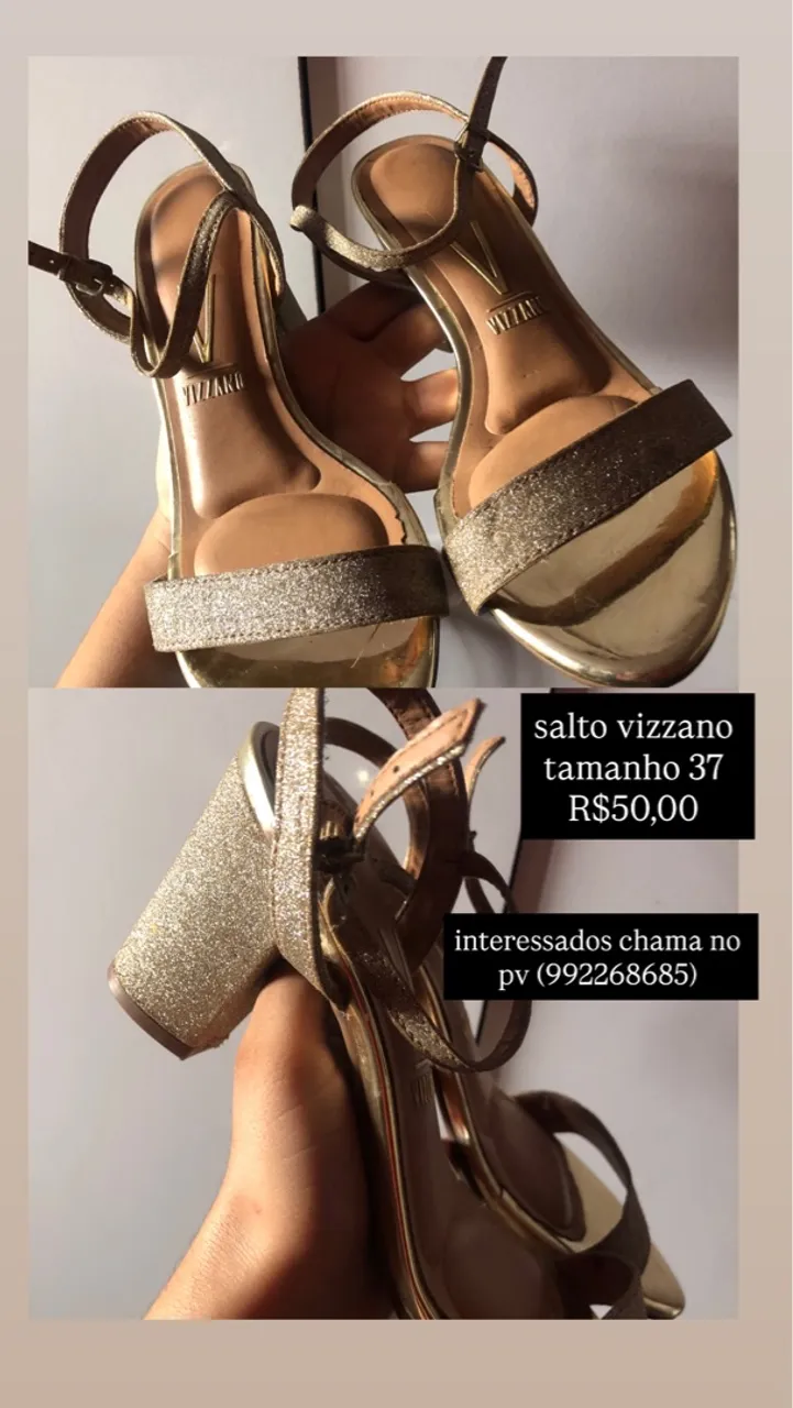 Sandália Vizzano Dourada - Tamanho 37