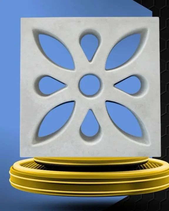 Bloco de Concreto Decorativo - Flor 39x39cm - cobogo de cimento