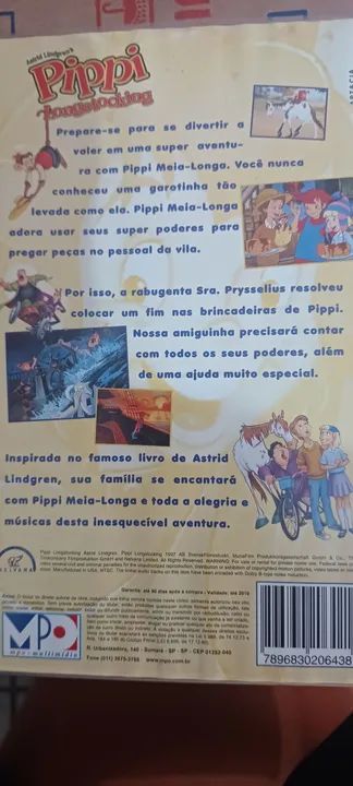 Vhs..as aventuras de Pippi Meia-Longa - Foto 2