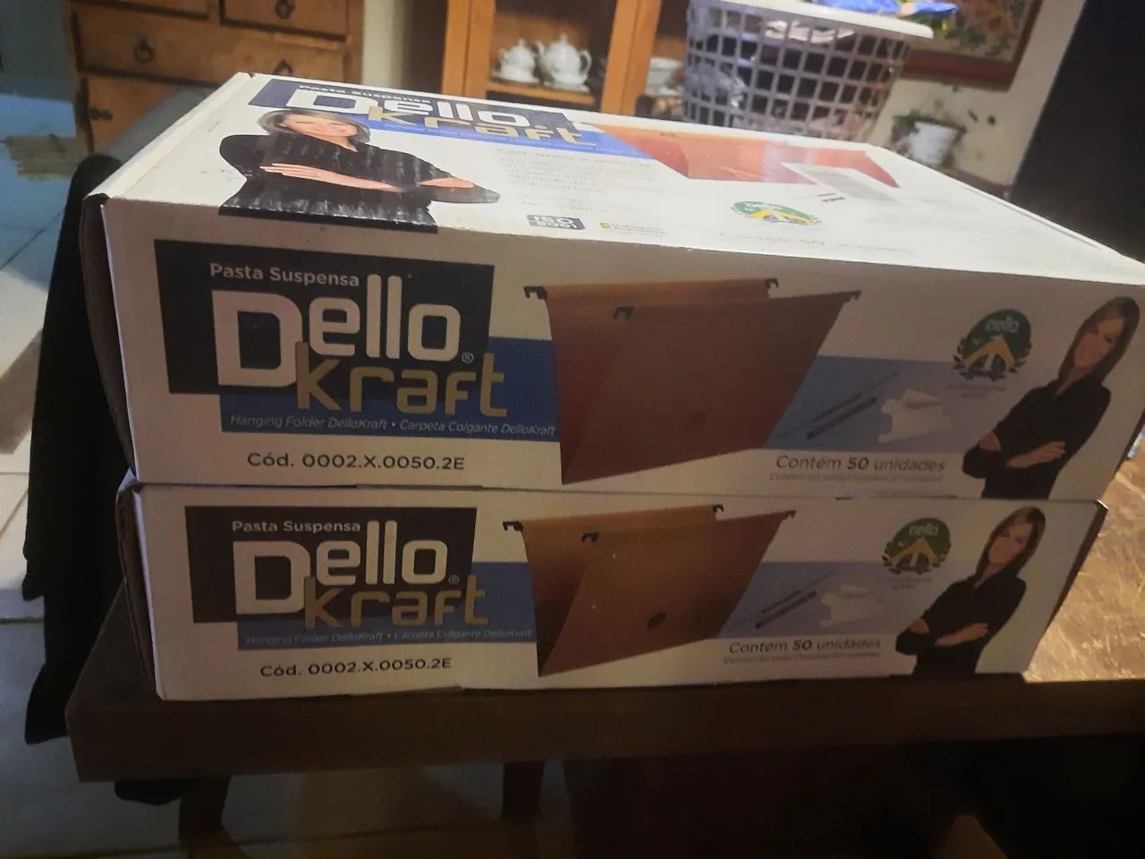 Caixa Pasta Suspensa Kraft com Grampo Plástico 0502 Dello - 50UN - Foto 2