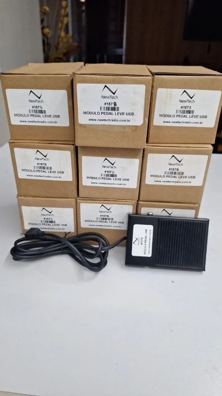 9 módulos pedal USB 1.8 metros cabo TRBO smartphone novos automação controle