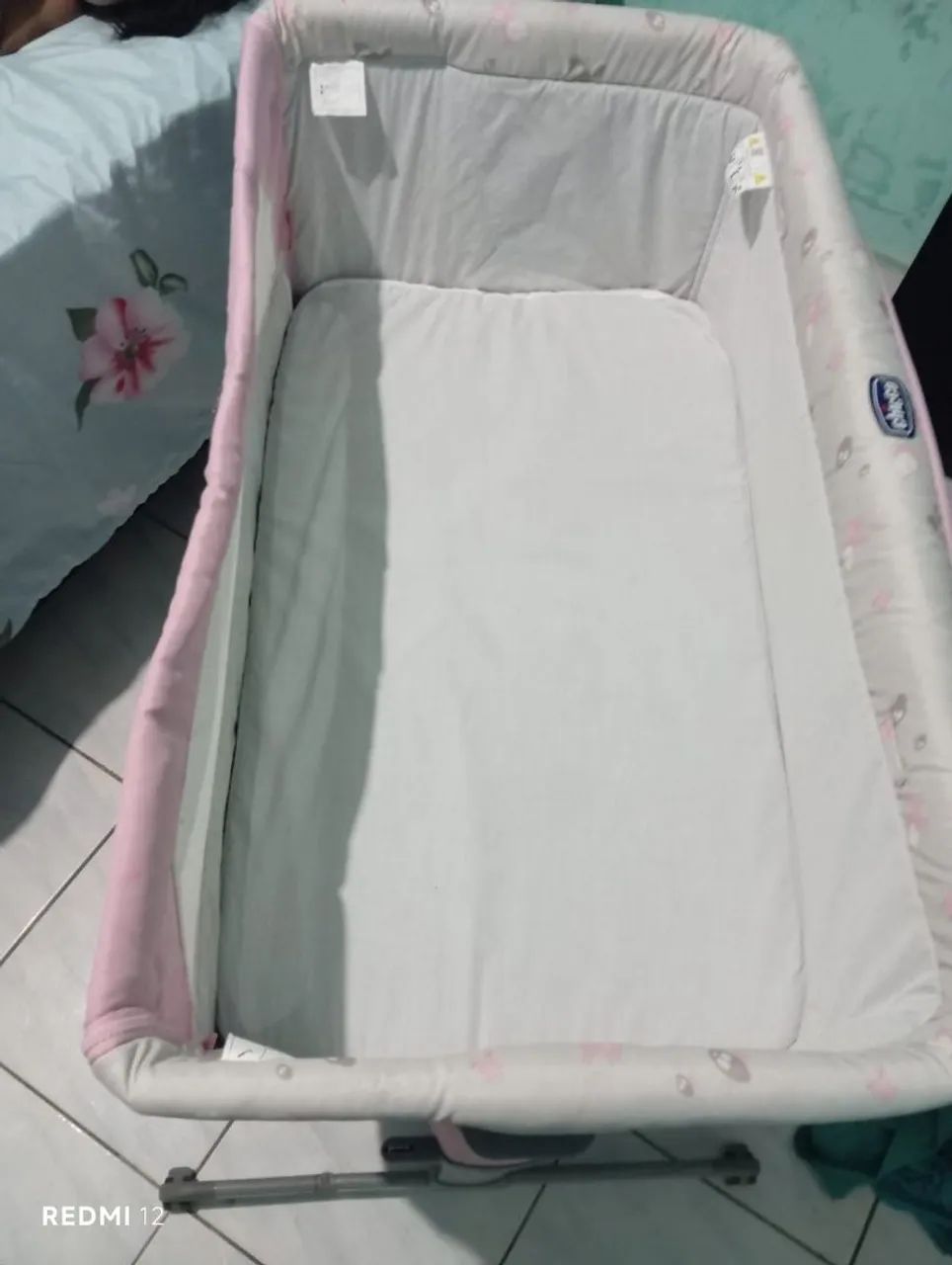 Berço Acoplado Rosa - Lindo e Conservado - Foto 4