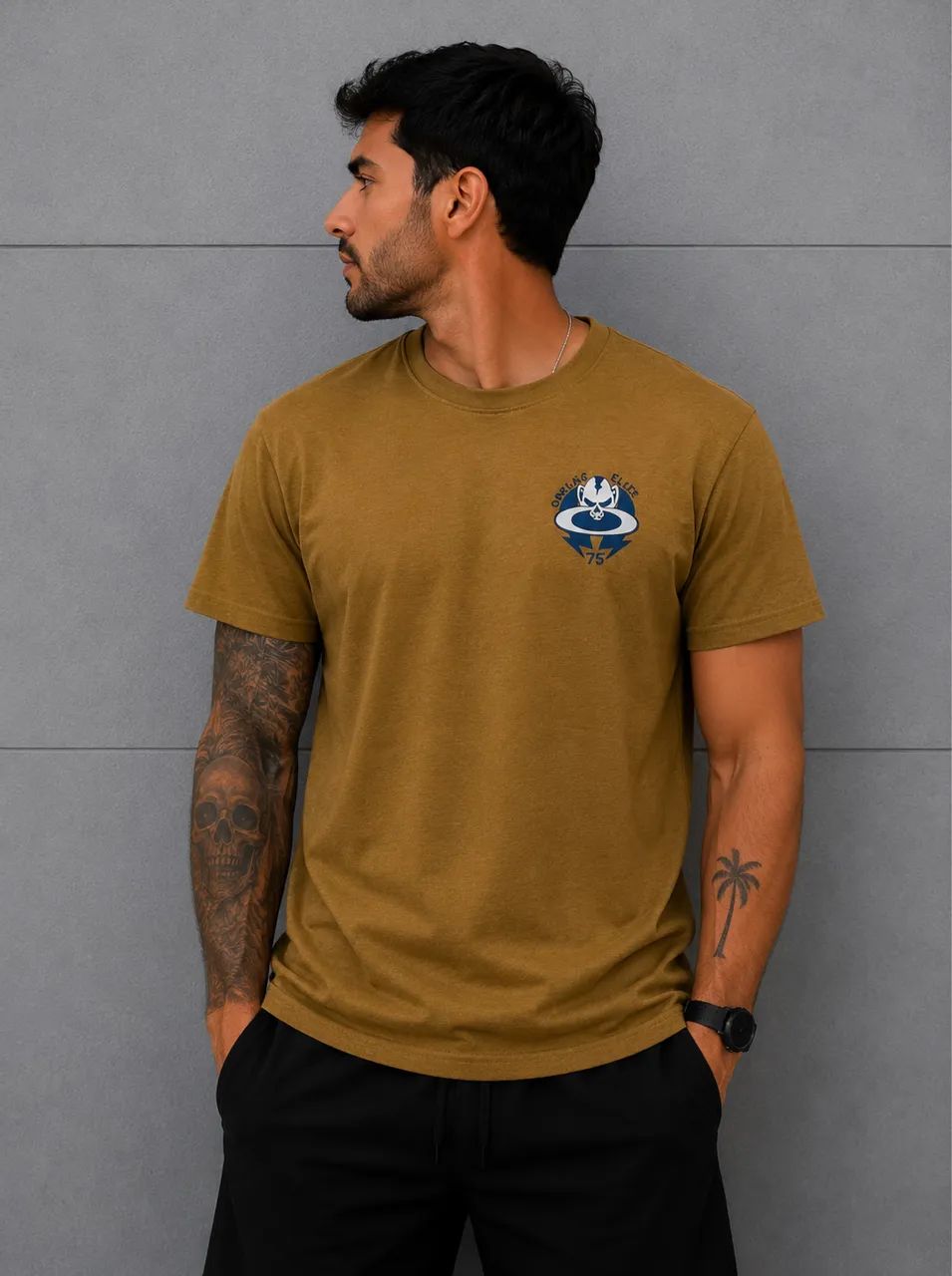 Camisa Oakley Marrom - Malha Peruana Casual Premium 30:1