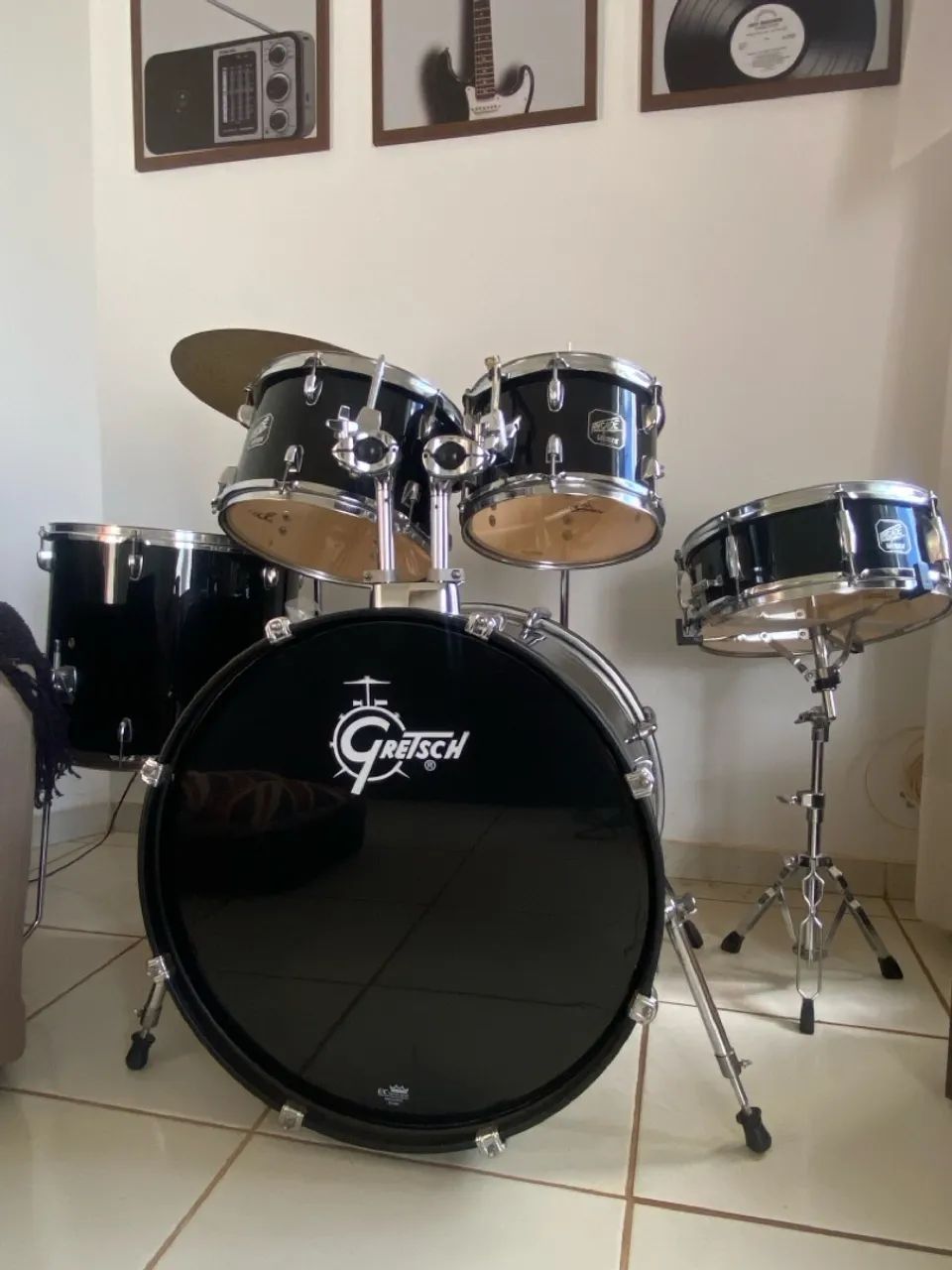 Bateria Gretsch Preta 20 - Foto 4