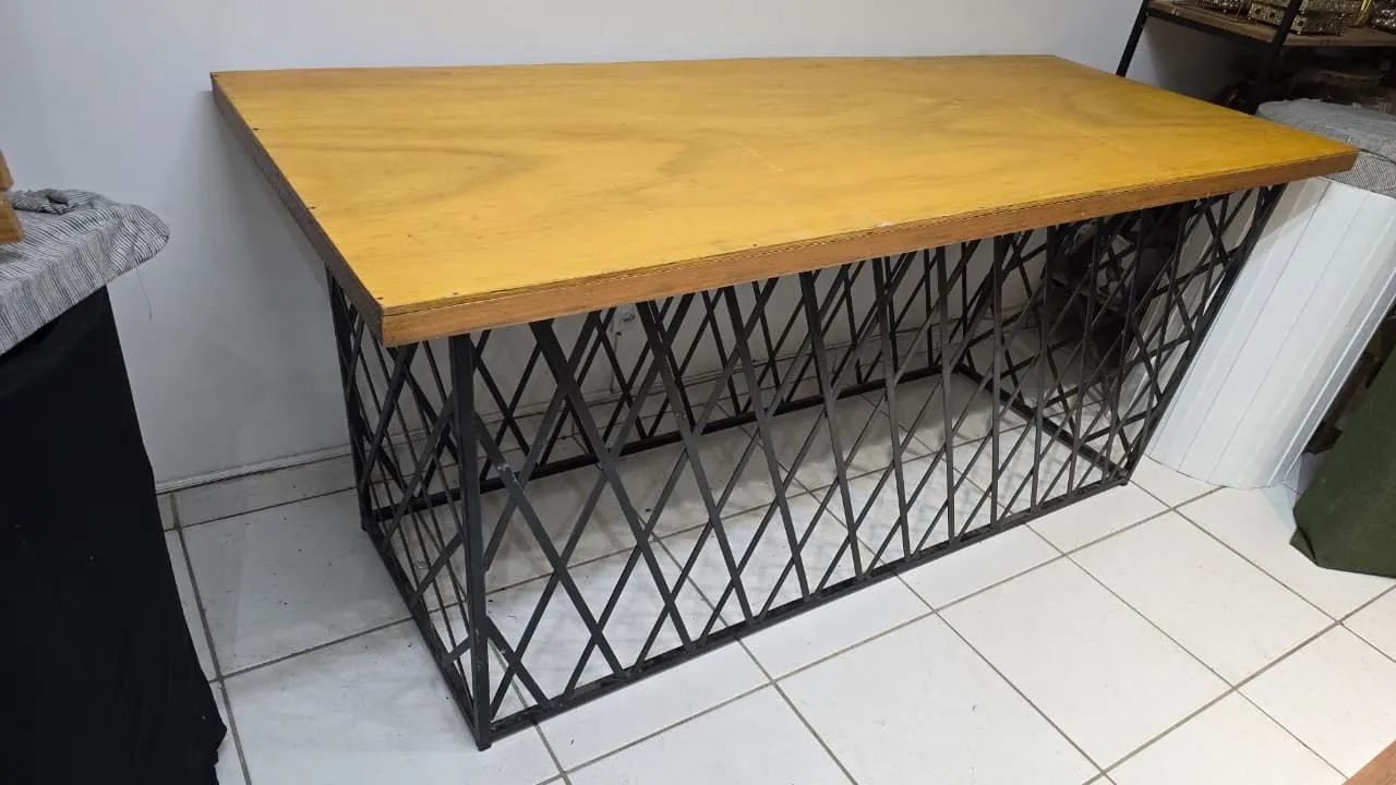Mesa base de metal em treliça  - Foto 2