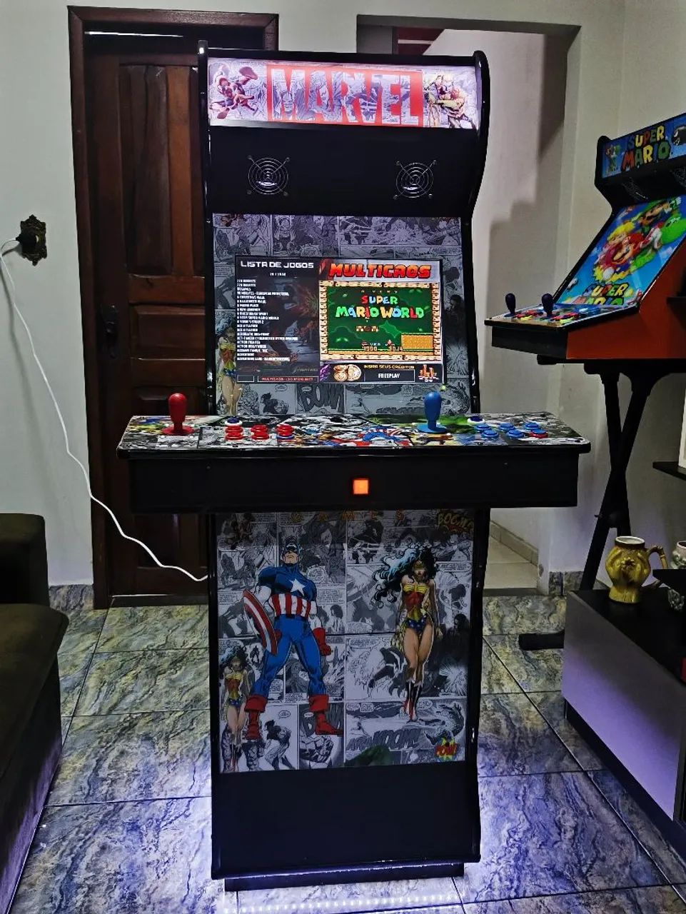 Fliperama Arcade Tema comic book.