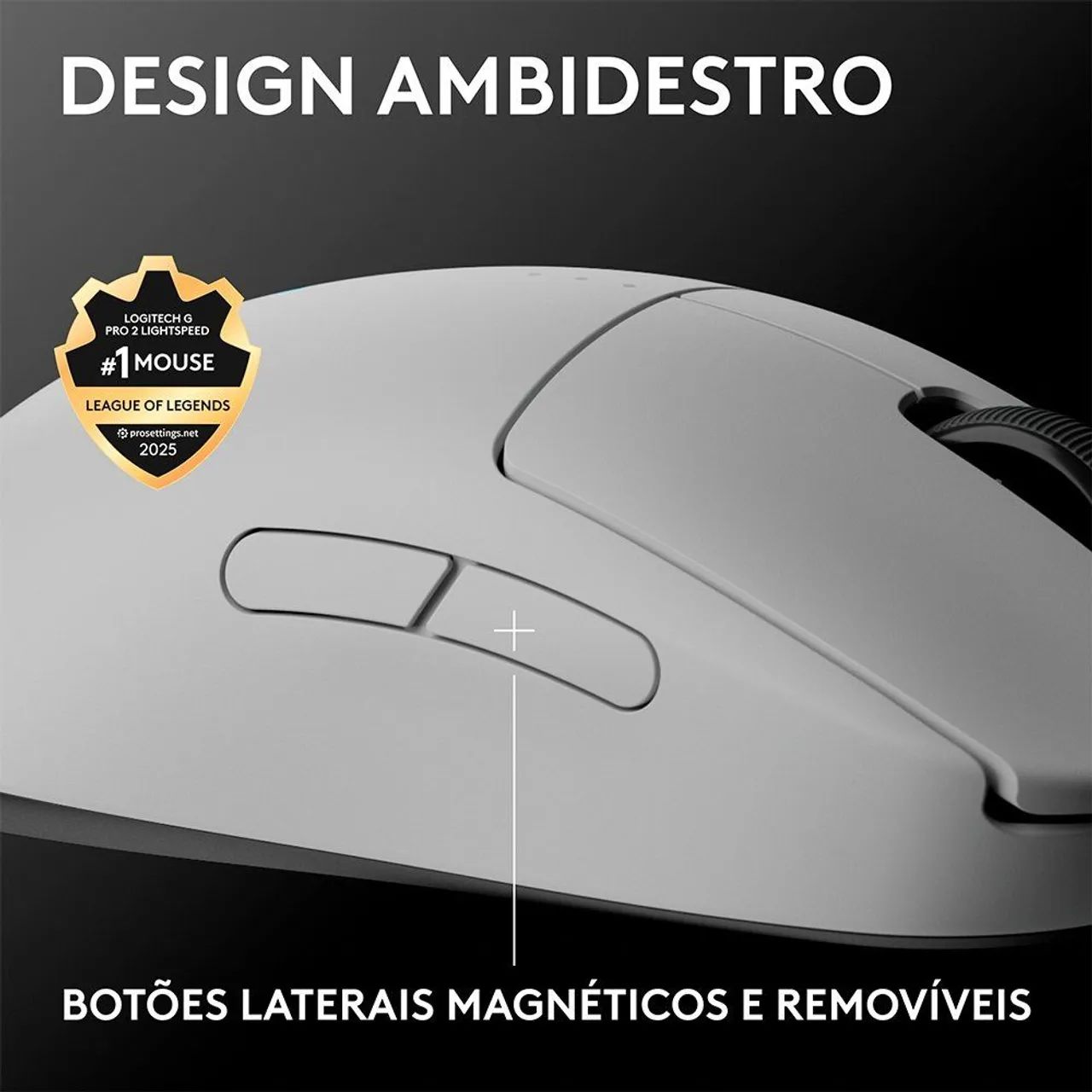 Mouse Gamer Sem Fio Logitech G PRO 2 branco  - Foto 3