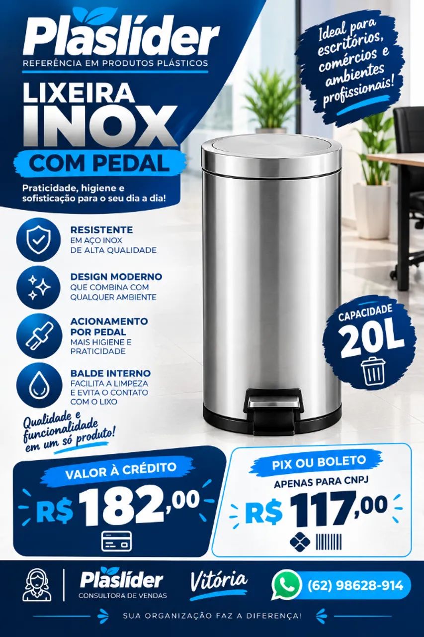 lixeira inox