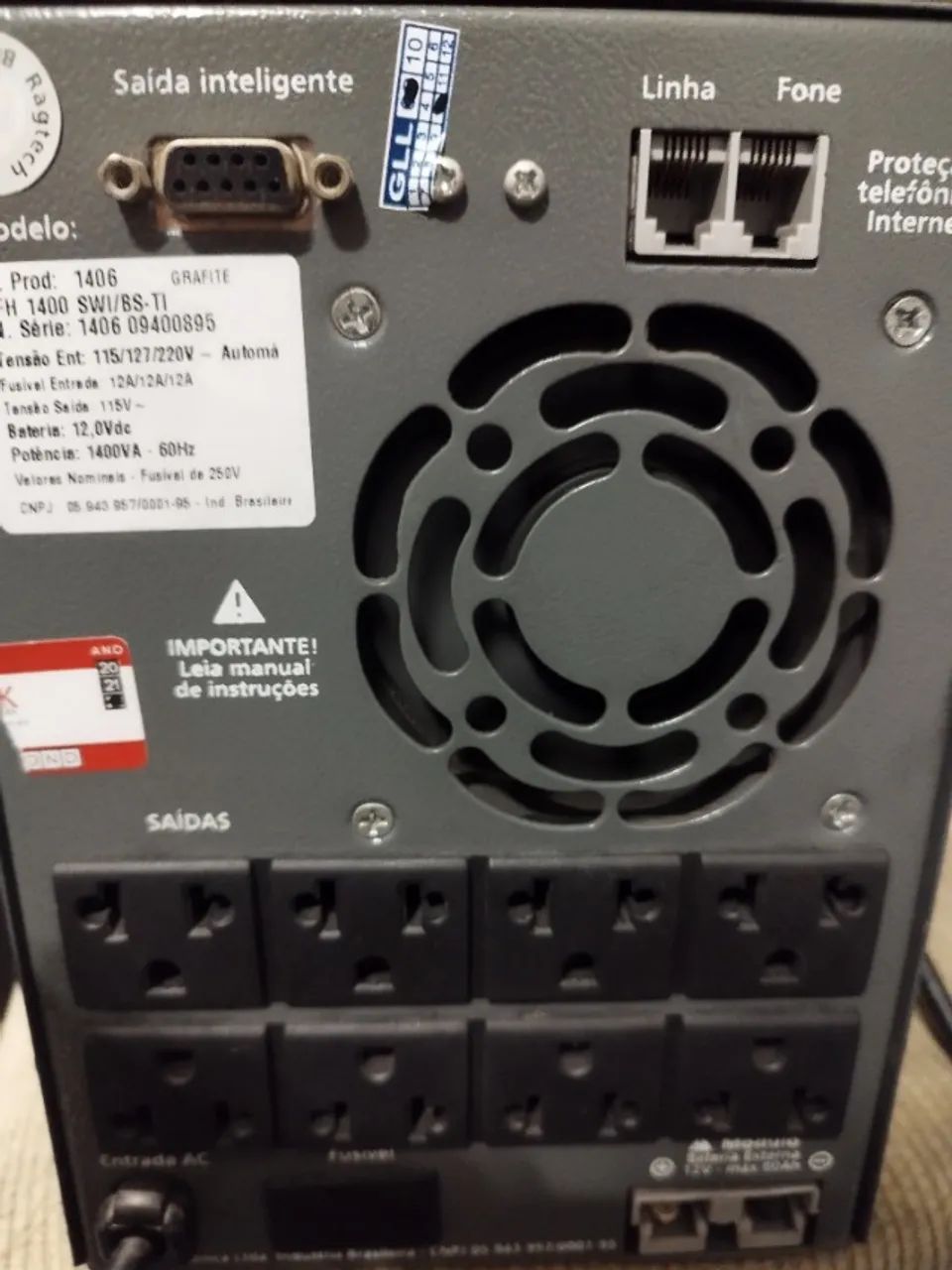 Nobreak 1400va Ragtech Infinium Home duas baterias novas -módulo bateria externa 12V - 80A - Foto 2