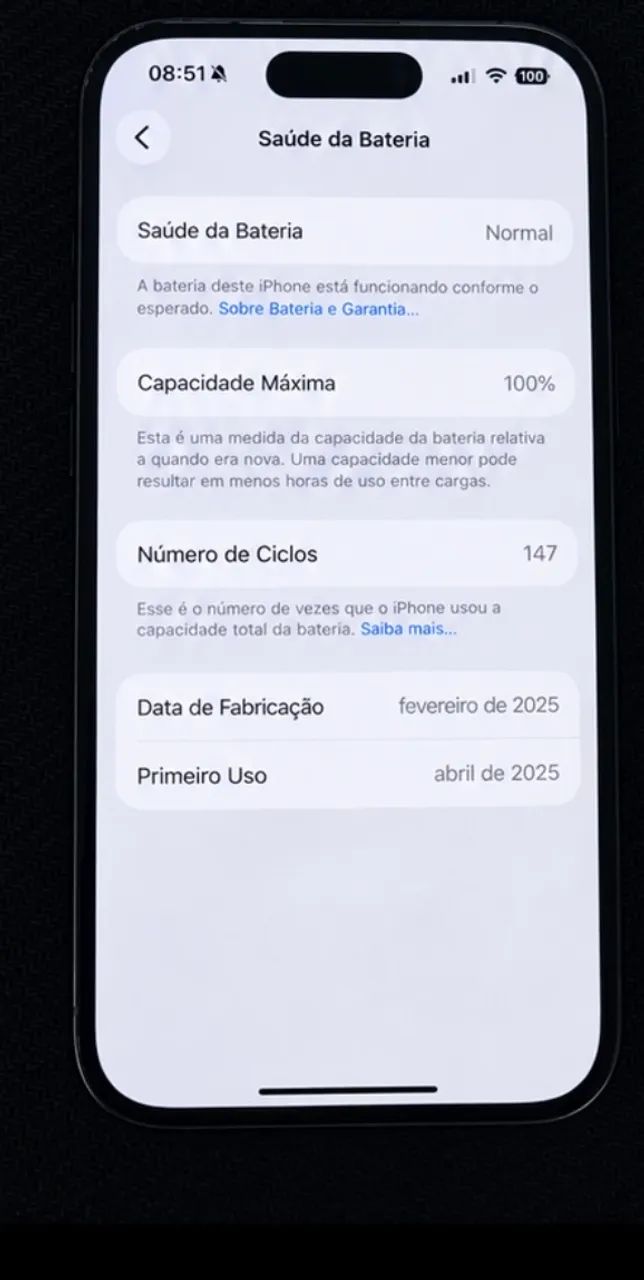 iPhone 16 128Gb Saúde bateria 100% - Foto 3