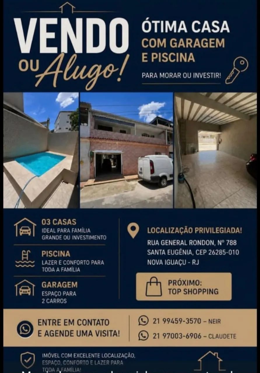 Conjunto 3 casas  Nova Iguaçu  
