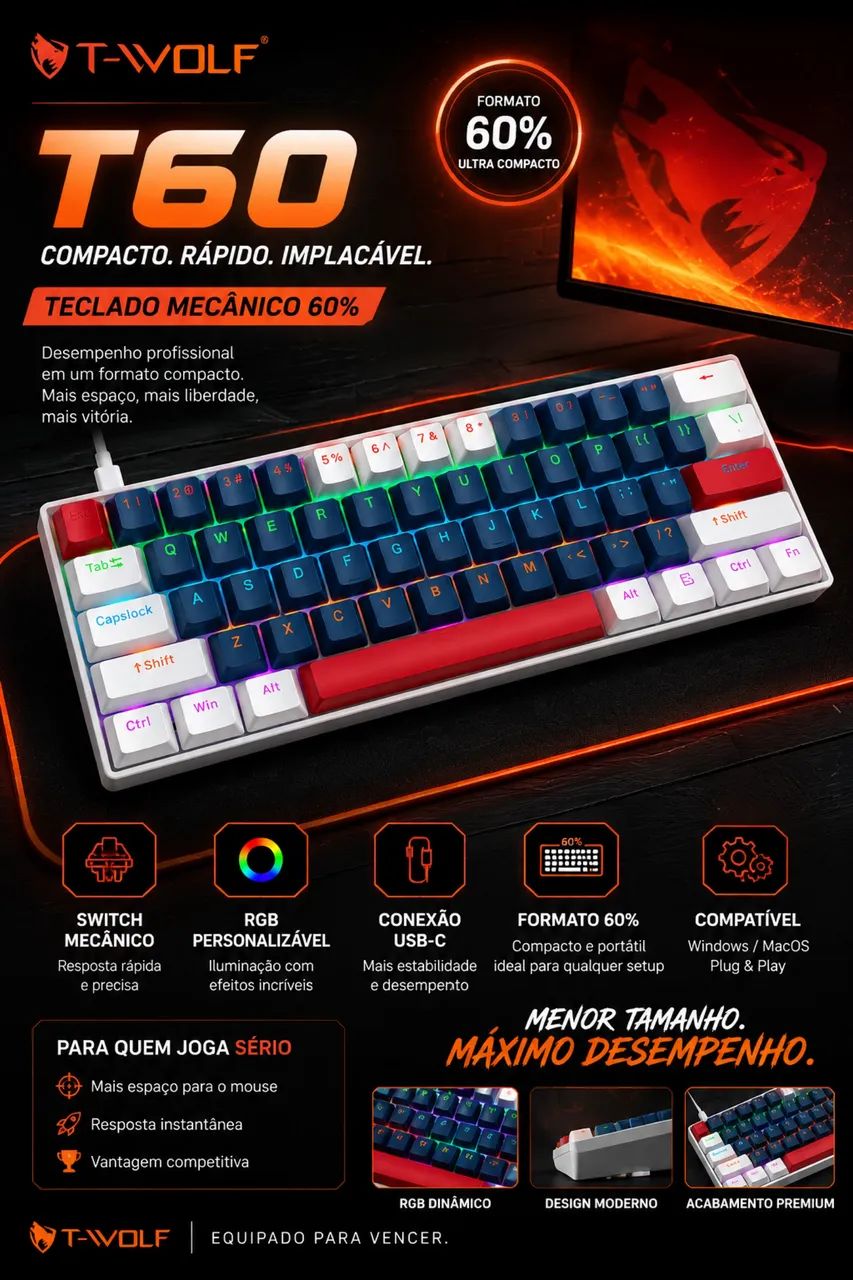 Teclado Mecânico Gamer