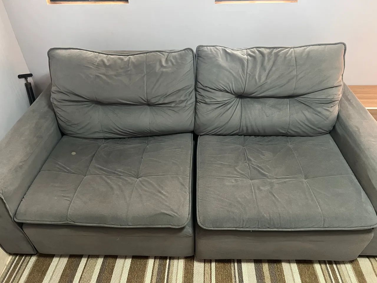 Sofá retrátil em suede - Foto 3